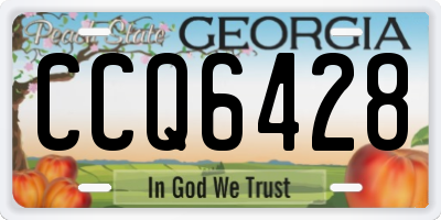 GA license plate CCQ6428