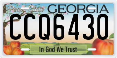 GA license plate CCQ6430