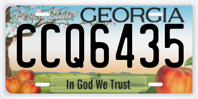 GA license plate CCQ6435