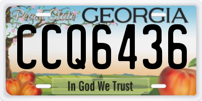 GA license plate CCQ6436