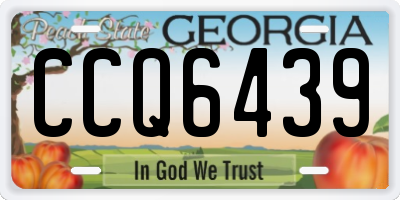 GA license plate CCQ6439