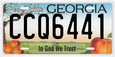 GA license plate CCQ6441