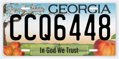 GA license plate CCQ6448