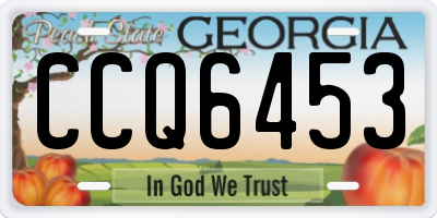 GA license plate CCQ6453