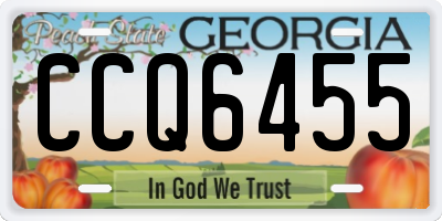 GA license plate CCQ6455