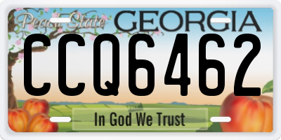 GA license plate CCQ6462