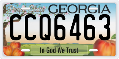 GA license plate CCQ6463