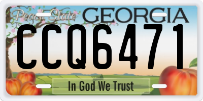 GA license plate CCQ6471
