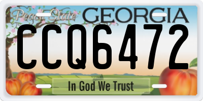 GA license plate CCQ6472