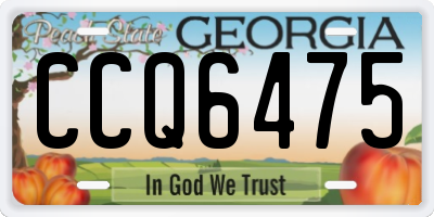 GA license plate CCQ6475