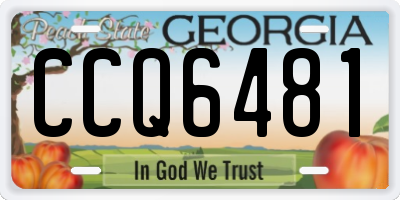 GA license plate CCQ6481