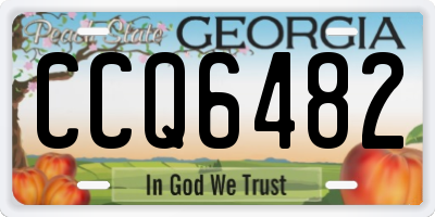 GA license plate CCQ6482