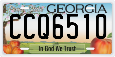 GA license plate CCQ6510