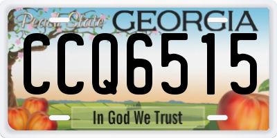 GA license plate CCQ6515