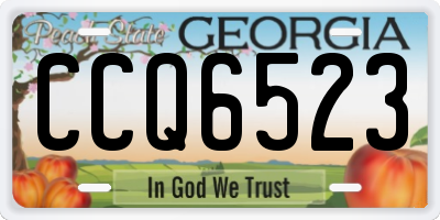 GA license plate CCQ6523