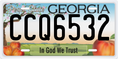 GA license plate CCQ6532