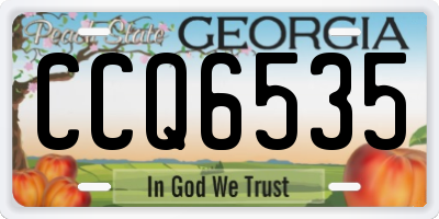 GA license plate CCQ6535