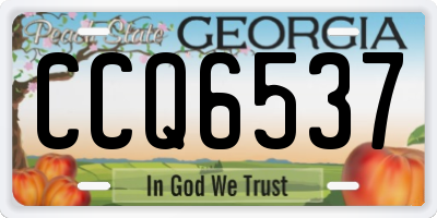 GA license plate CCQ6537