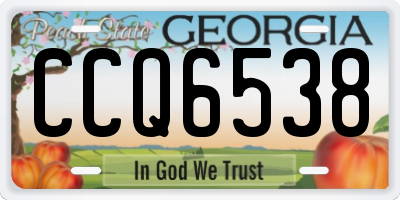 GA license plate CCQ6538