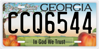 GA license plate CCQ6544