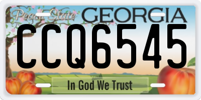 GA license plate CCQ6545