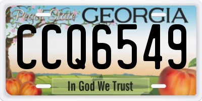 GA license plate CCQ6549