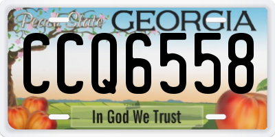 GA license plate CCQ6558