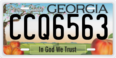 GA license plate CCQ6563