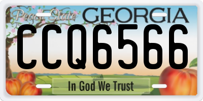 GA license plate CCQ6566