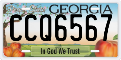 GA license plate CCQ6567