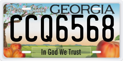 GA license plate CCQ6568