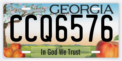 GA license plate CCQ6576