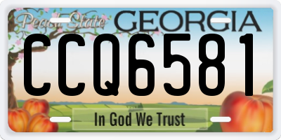 GA license plate CCQ6581