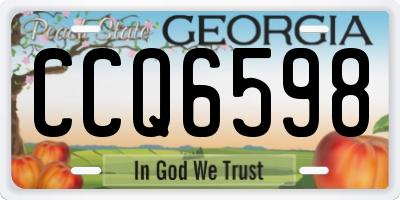 GA license plate CCQ6598