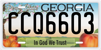 GA license plate CCQ6603