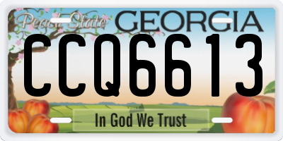GA license plate CCQ6613