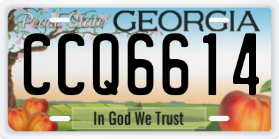 GA license plate CCQ6614