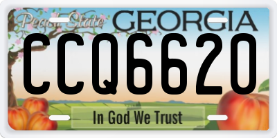 GA license plate CCQ6620