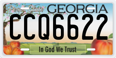 GA license plate CCQ6622