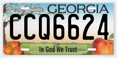 GA license plate CCQ6624