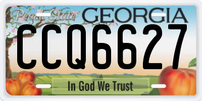 GA license plate CCQ6627