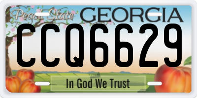 GA license plate CCQ6629