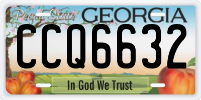 GA license plate CCQ6632