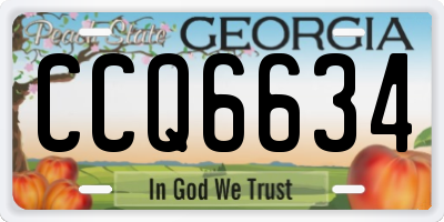 GA license plate CCQ6634