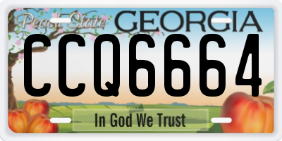 GA license plate CCQ6664
