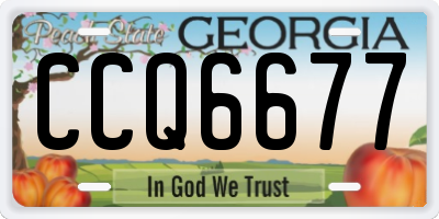 GA license plate CCQ6677