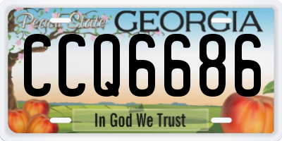 GA license plate CCQ6686