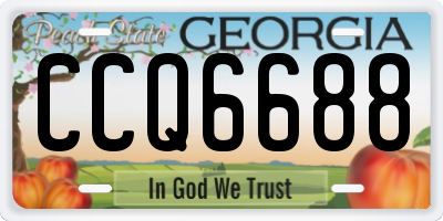 GA license plate CCQ6688