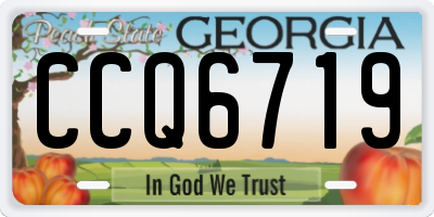 GA license plate CCQ6719