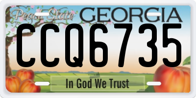 GA license plate CCQ6735